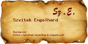 Szvitek Engelhard névjegykártya